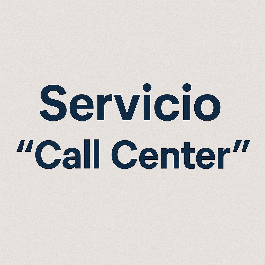 Servicio "Call Center"