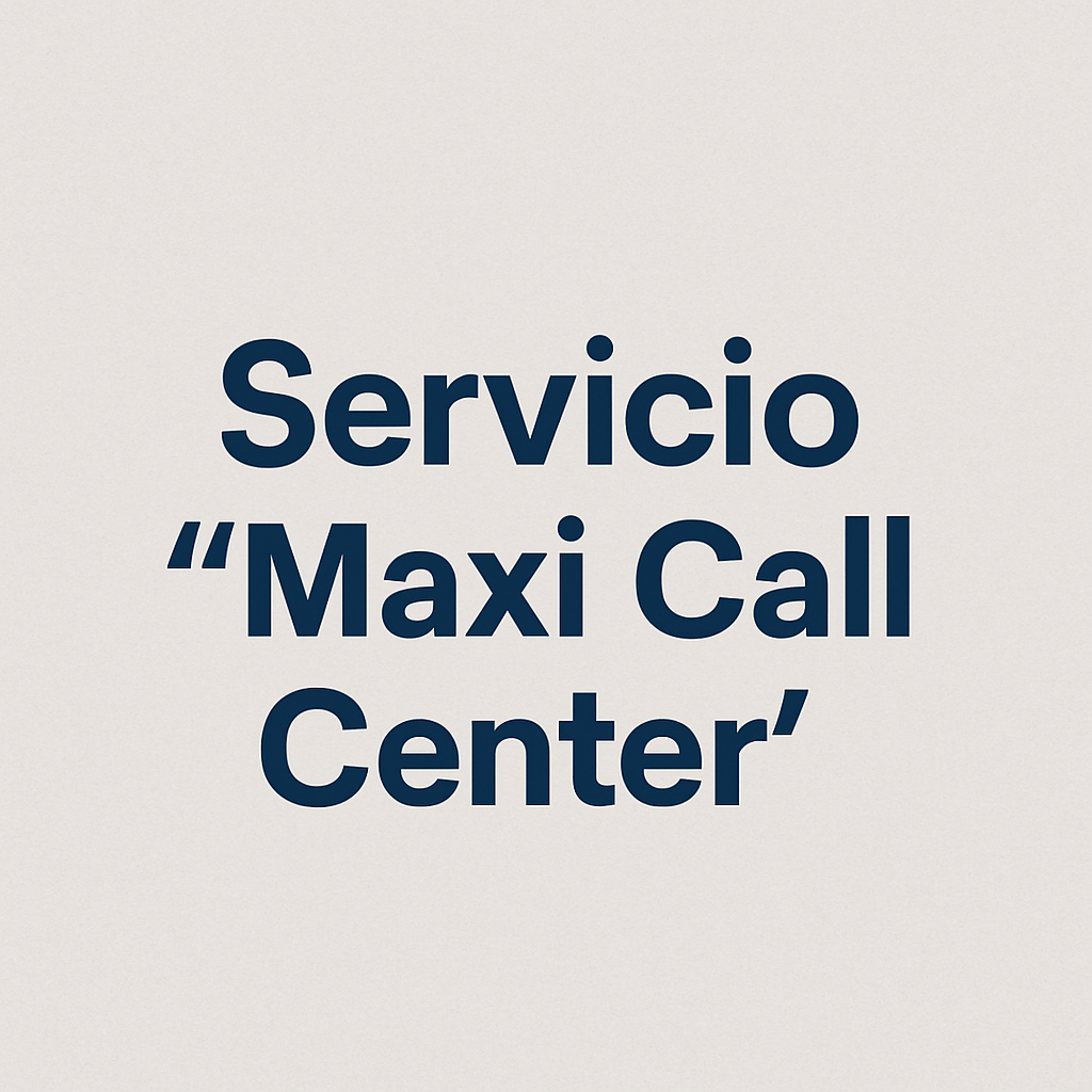 Servicio "Maxi Call Center"